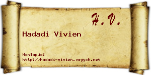 Hadadi Vivien névjegykártya